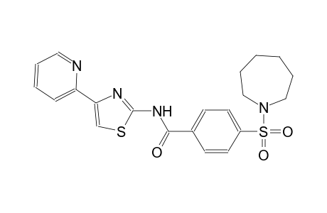 benzamide, 4-[(hexahydro-1H-azepin-1-yl)sulfonyl]-N-[4-(2-pyridinyl)-2-thiazolyl]-