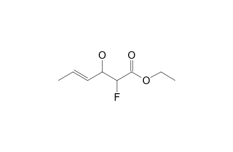 Ethyl 2-fluoro-3-hydroxy-4(E)-hexenoate