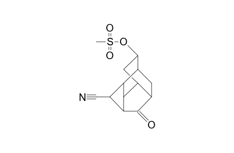 10-Cyano-5-mesyloxy-tetracyclo(4.3.2.0/2,11/.0/3,8/)undecane-9-one