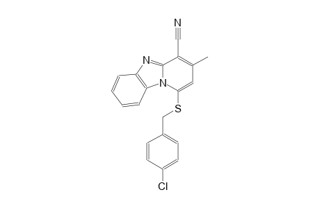 1-[(4-chlorobenzyl)sulfanyl]-3-methylpyrido[1,2-a]benzimidazole-4-carbonitrile