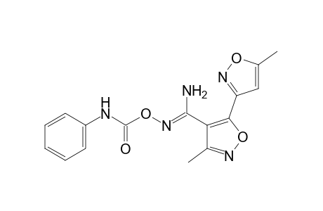 3-methyl-5-(5-methyl-3-isoxazolyl)-O-(phenylcarbamoyl)-4-isoxazolecarboxamidoxime