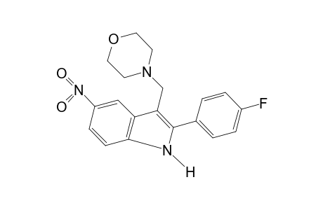 2-(p-fluorophenyl)-3-(morpholinomethyl)-5-nitroindole