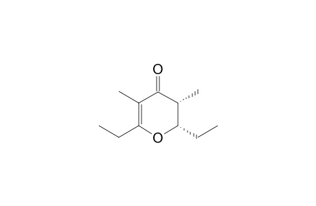 (2RS,3SR)-2,6-Diethyl-2,3-dihydro-3,5-dimethyl-4H-pyran-4-one