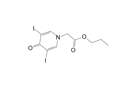 3,5-Diiodo-4-oxo-1(4H)-pyridineacetic acid propyl ester