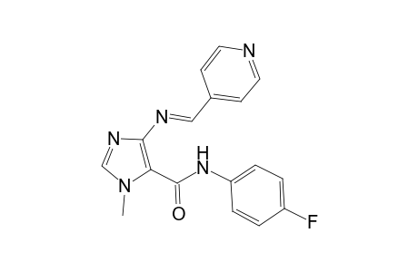 3H-Imidazole-4-carboxylic acid, 3-methyl-5-[(pyridin-4-ylmethylene)amino]-, (4-fluorophenyl)amide