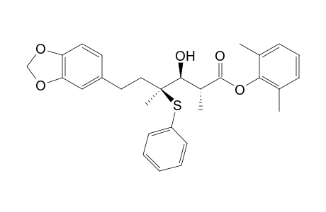 (2,6-dimethylphenyl) (2R,3S,4S)-6-(1,3-benzodioxol-5-yl)-2,4-dimethyl-3-oxidanyl-4-phenylsulfanyl-hexanoate