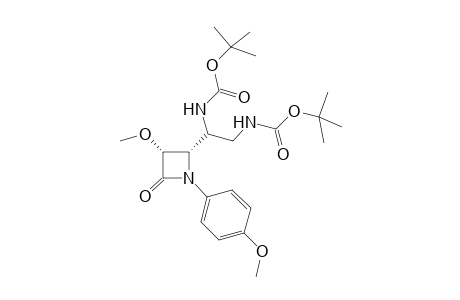 (+)-syn-1-[(1-p-methoxyphenyl)-3-methoxy-azetidin-2-yl]-2-di-BOCethanedicarbamate