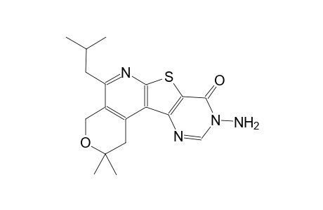 2H-pyrano[4'',3'':4',5']pyrido[3',2':4,5]thieno[3,2-d]pyrimidin-8(9H)-one, 9-amino-1,4-dihydro-2,2-dimethyl-5-(2-methylpropyl)-