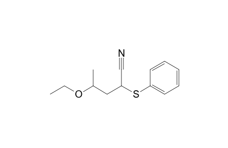 4-Ethoxy-2-phenylthiopentanenitrile
