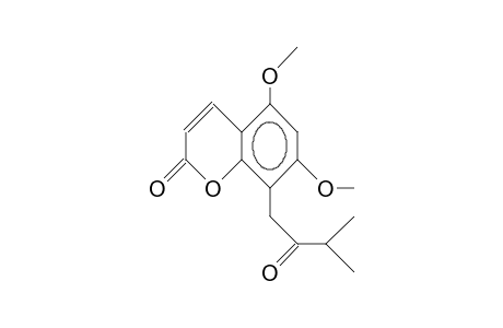 5,7-DIMETHOXY-8-(3-METHYL-2-OXO-BUTYL)-COUMARIN