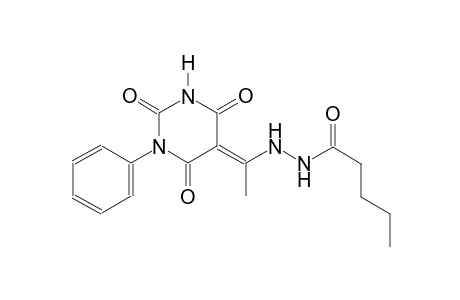 N'-[(1E)-1-(2,4,6-trioxo-1-phenyltetrahydro-5(2H)-pyrimidinylidene)ethyl]pentanohydrazide