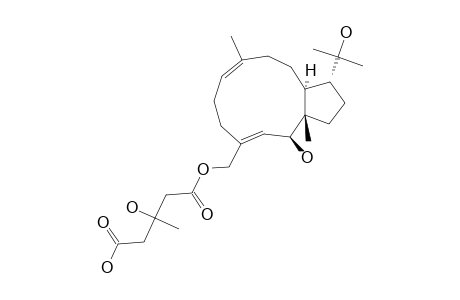 (1-R*,2-R*,3-E,7-E,11-R*,12-S*)-16-O-(3-HYDROXY-3-METHYLGLUTARYL)-8,9-EPOXYDOLABELLA-3,7-DIEN-2,16,18-TRIOL