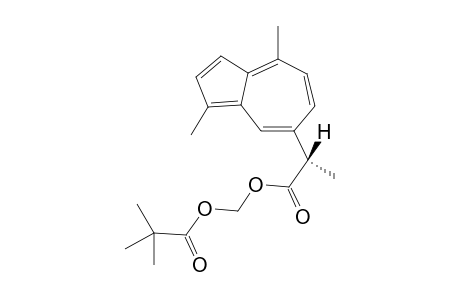 [(2',2'-Dimethylpropionyl)oxymethyl](S)-2-[.alpha.,3,8-Trimethylazulen-5-yl]acetate