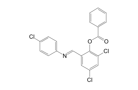 2-[N-(p-chlorophenyl)formimidoyl]-4,6-dichlorophenol, benzoate