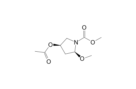 (2S,4R)-4-acetoxy-2-methoxy-pyrrolidine-1-carboxylic acid methyl ester