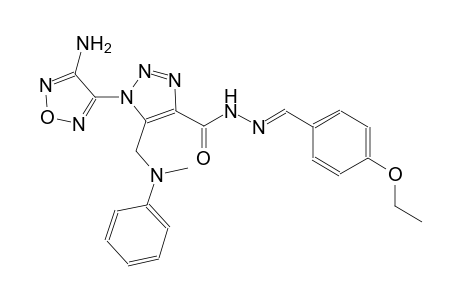 1-(4-amino-1,2,5-oxadiazol-3-yl)-N'-[(E)-(4-ethoxyphenyl)methylidene]-5-[(methylanilino)methyl]-1H-1,2,3-triazole-4-carbohydrazide