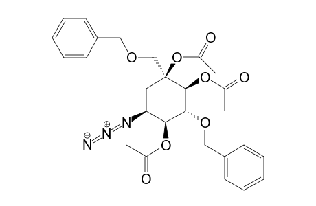 (1S,2R,3R,4S,5S)-1-Azido-2,4,5-triacetyl-3-O-benzyl-5-((benzyloxy)methyl)cyclohexane-2,3,4,5-tetrol