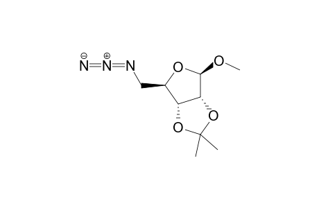 Methyl 5-azido-5-deoxy-2,3-O-isopropylidene-B-D-ribofuranoside