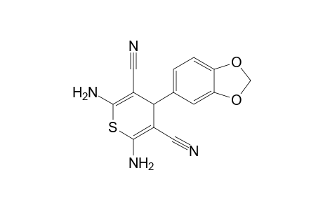 2,6-diamino-4-(1,3-benzodioxol-5-yl)-4H-thiopyran-3,5-dicarbonitrile