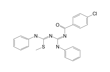 Carbamimidothioic acid, [[(4-chlorobenzoyl)amino](phenylamino)methylene]phenyl-, methyl ester