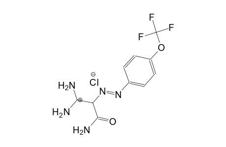 (E)-1,3-diamino-3-oxo-2-((4-(trifluoromethoxy)phenyl)diazenyl)propan-1-iminium chloride