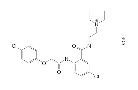 4'-chloro-2-(p-chlorophenoxy)-2'-{[2-(diethylamino)ethyl]carbamoyl}acetanilide, monohydrochloride