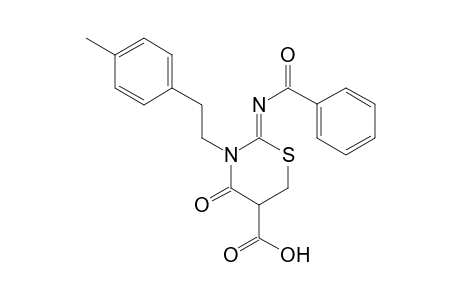 2-[3-(p-Methylbenzyl)-4-oxo-2-[(phenylcarbonyl)imino]-1,3-thiazinan-5-yl]-acetic Acid