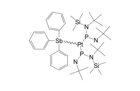 BIS-([TERT.-BUTYL-(TRIMETHYLSILYL)-AMINO]-(TERT.-BUTYLIMINO)-PHOSPHANE)-(TRIPHENYLSTIBA)-PLATIN-(0)