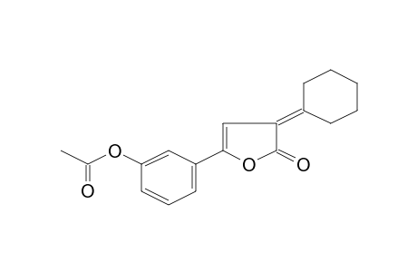 3-(4-Cyclohexylidene-5-oxo-4,5-dihydro-2-furanyl)phenyl acetate