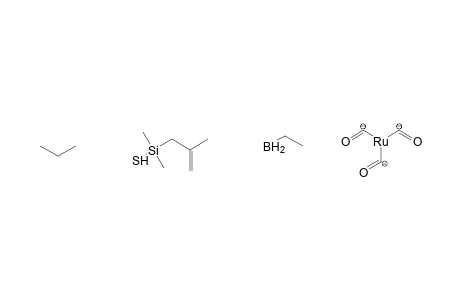 RUTHENIUM, TRICARBONYL[(3,4-.ETA.)-4,5-DIETHYL-2,2-DIMETHYL-3-(1-METHYLETHENYL)-1-THIA-2-SILA-5-BORACYCLOPENT-3-ENE-B5,S1]-