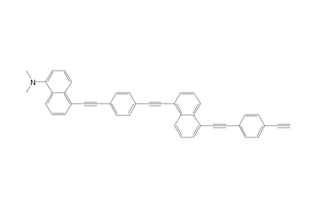 1-(Dimethylamino)-5-{[4'-(5"-<4"'-ethynylphenyl>ethynyl)-1"-naphthylethynyl]-1'-phenylethynyl}-naphthalene