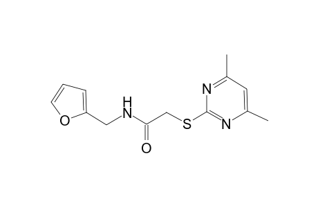 2-[(4,6-Dimethyl-2-pyrimidinyl)sulfanyl]-N-(2-furylmethyl)acetamide