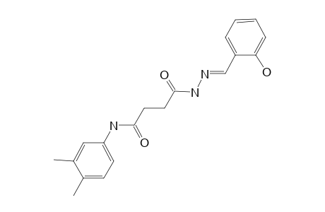 N-(3,4-Dimethyl-phenyl)-3-(2-hydroxy-benzylidene-hydrazinocarbonyl)-propionamide