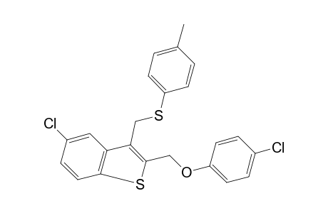 5-chloro-2-[(p-chlorophenoxy)methyl]-3-[(p-tolylthio)methyl]benzo[b]thiophene