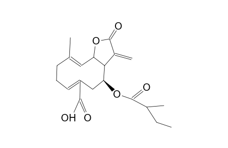 (6S*,7R*,8R*)-8-(2-METHYLBUTANOYLOXY)-1(10),4,11(13)-GERMACRATRIEN-6,12-OLIDE-14-OIC ACID