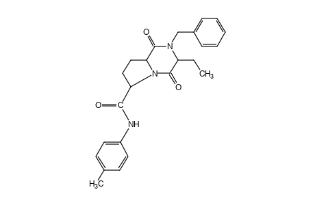 2-benzyl-1,4-dioxo-3-ethyloctahydropyrrolo[1,2-a]pyrazin-6-carboxy-p-toluidide