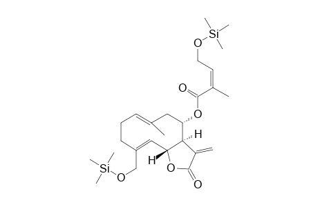 2-Butenoic acid, 4-hydroxy-2-methyl-, 2,3,3A,4,5,8,9,11A-octahydro-10-(hydroxymethyl)-6-methyl-3-methylene-2-oxocyclodeca[B]furan-4-yl ester, [3ar-[3ar*,4S*(Z),6E,10Z,11AR*]], 2tms