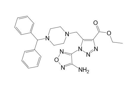 1-(4-amino-1,2,5-oxadiazol-3-yl)-5-[[4-(diphenylmethyl)-1-piperazinyl]methyl]-4-triazolecarboxylic acid ethyl ester