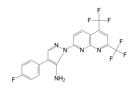 7-[5-AMINO-4-(p-FLUOROPHENYL)PYRAZOL-1-YL]-2,4-BIS(TRIFLUOROMETHYL)-1,8-NAPHTHYRIDINE