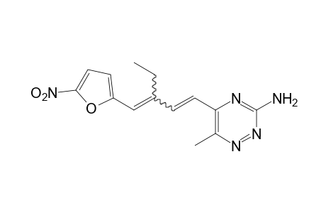 3-AMINO-5-[3-ETHYL-4-(5-NITRO-2-FURYL)-1,3-BUTADIENYL]-6-METHYL-as-TRIAZINE