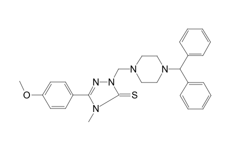 2-[(4-benzhydryl-1-piperazinyl)methyl]-5-(4-methoxyphenyl)-4-methyl-2,4-dihydro-3H-1,2,4-triazole-3-thione