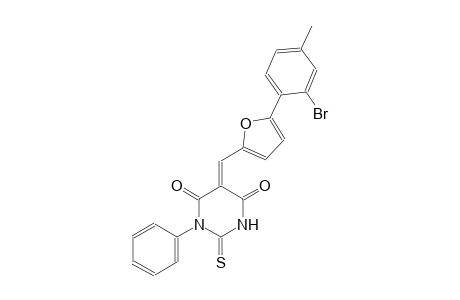 (5E)-5-{[5-(2-bromo-4-methylphenyl)-2-furyl]methylene}-1-phenyl-2-thioxodihydro-4,6(1H,5H)-pyrimidinedione