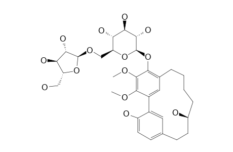 MYRICANOL-5-O-ALPHA-L-ARABINOFURANOSYL-(1->6)-BETA-D-GLUCOPYRANOSIDE
