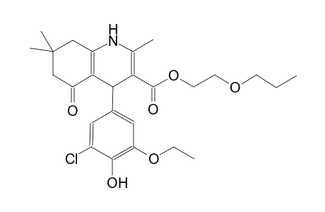 3-quinolinecarboxylic acid, 4-(3-chloro-5-ethoxy-4-hydroxyphenyl)-1,4,5,6,7,8-hexahydro-2,7,7-trimethyl-5-oxo-, 2-propoxyethyl ester