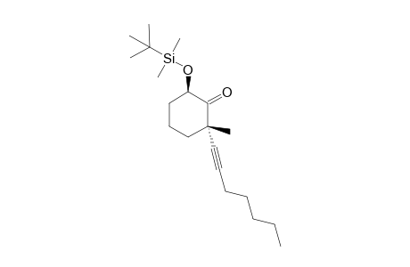 6-((tert-Butyldimethylsilyl)oxy)-2-(hept-1-yn-1-yl)-2-methylcyclohexanone