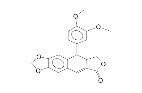 4-(3',4'-Dimethoxy-phenyl)-3-hydroxymethyl-6,7-methylenedioxy-3,4-dihydro-2-naphthoic acid, .gamma. lactone