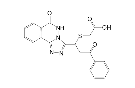 2-((3-oxo-1-(6-oxo-5,6-dihydro-[1,2,4]triazolo[3,4-a]phthalazin-3-yl)-3-phenylpropyl)thio)acetic acid