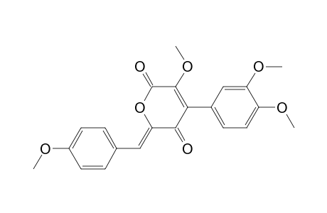 4-(3',4'-DIMETHOXYPHENYL)-3-METHOXY-6-(4''-METHOXYPHENYL)-METHYLENE-2H-PYRAN-2,5(6H)-DIONE