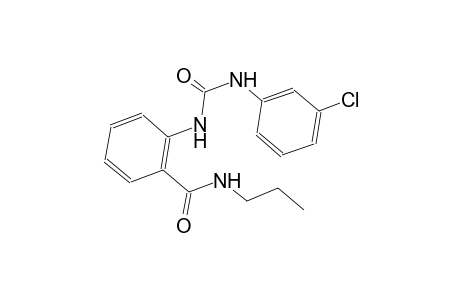 2-{[(3-chloroanilino)carbonyl]amino}-N-propylbenzamide