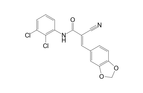 (2E)-3-(1,3-benzodioxol-5-yl)-2-cyano-N-(2,3-dichlorophenyl)-2-propenamide